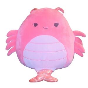 Squishmallows Pink Crab Plush with Shimmery Tail